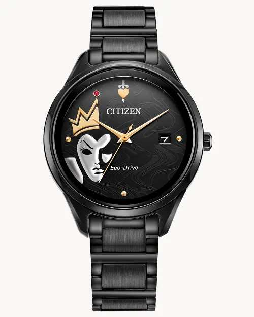 Evil Queen Black Dial Stainless Steel Bracelet FE6107-68W | CITIZEN Evil Queen Black Dial Stainless Steel Bracelet FE6107-68W | CITIZEN